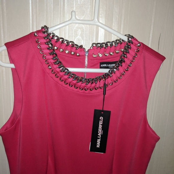 Karl Lagardfeld pink summer dress - Picture 4 of 6